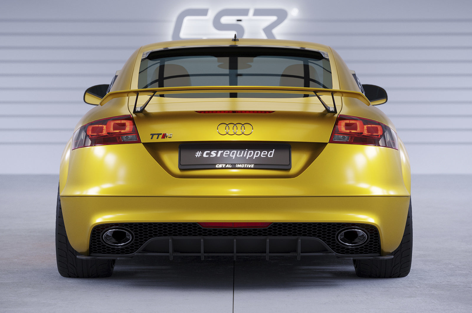 CSR Heckscheibenblende mit ABE für Audi TT / TTS / TT RS (8J) Coupe HSB090-L Unlackiert roh (Lackierung erforderlich)