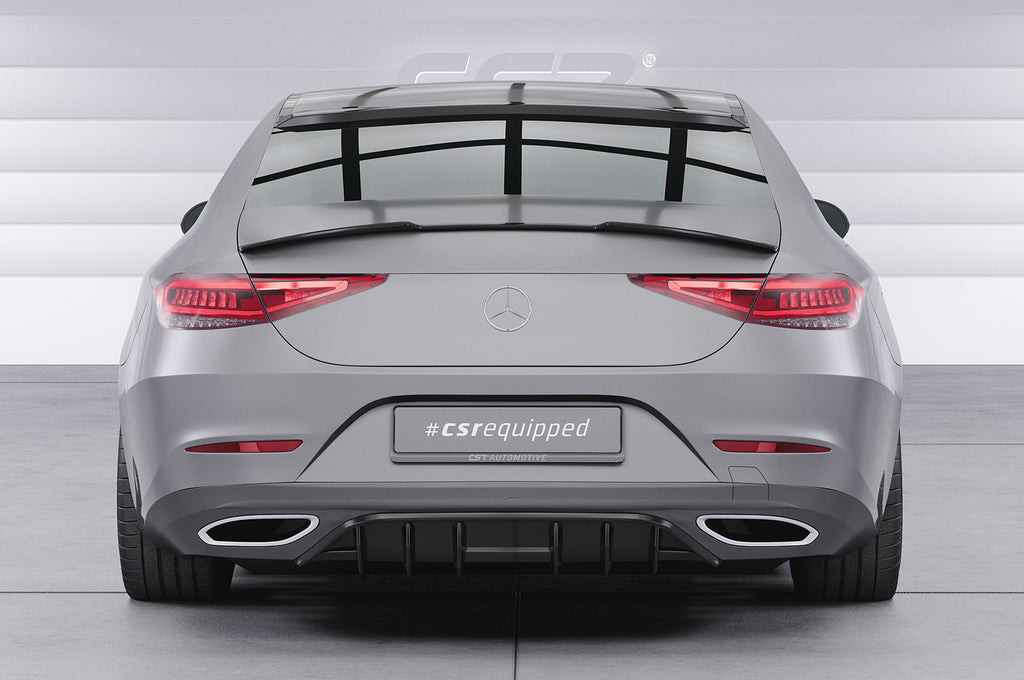 CSR Heckscheibenblende mit ABE für Mercedes-Benz CLS (C257) HSB094-C Carbon Look Hochglanz (keine Lackierung erforderlich)