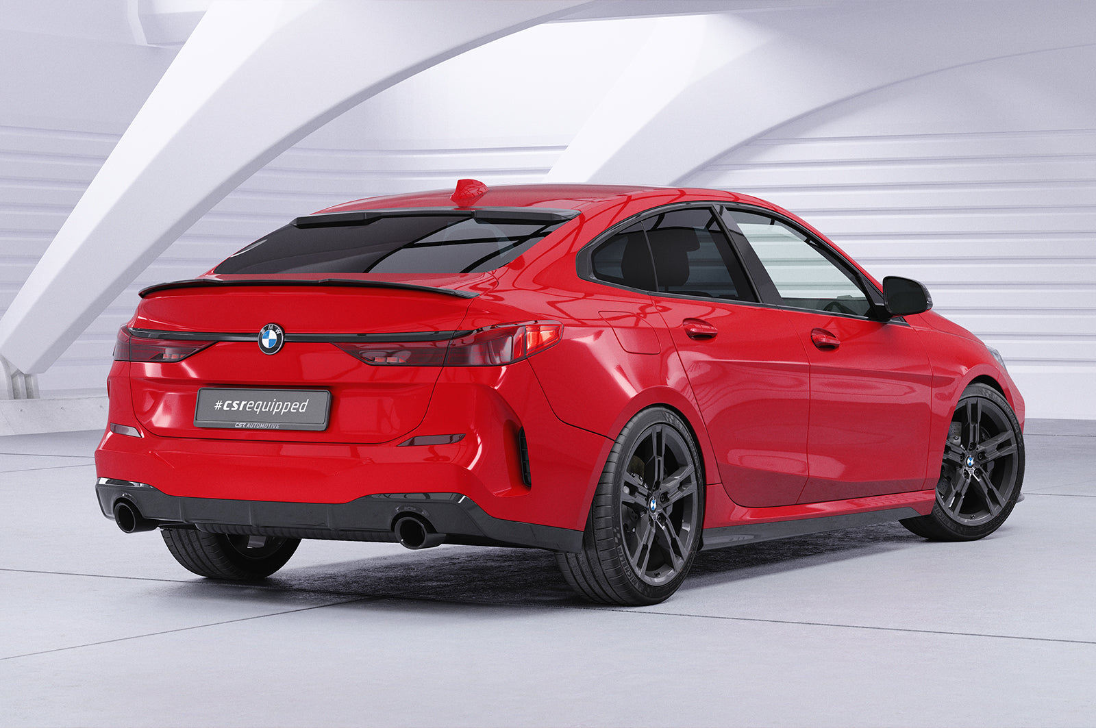 CSR Heckscheibenblende mit ABE für BMW 2er F44 Gran Coupe HSB096-S Strukturiert schwarz matt (keine Lackierung erforderlich)