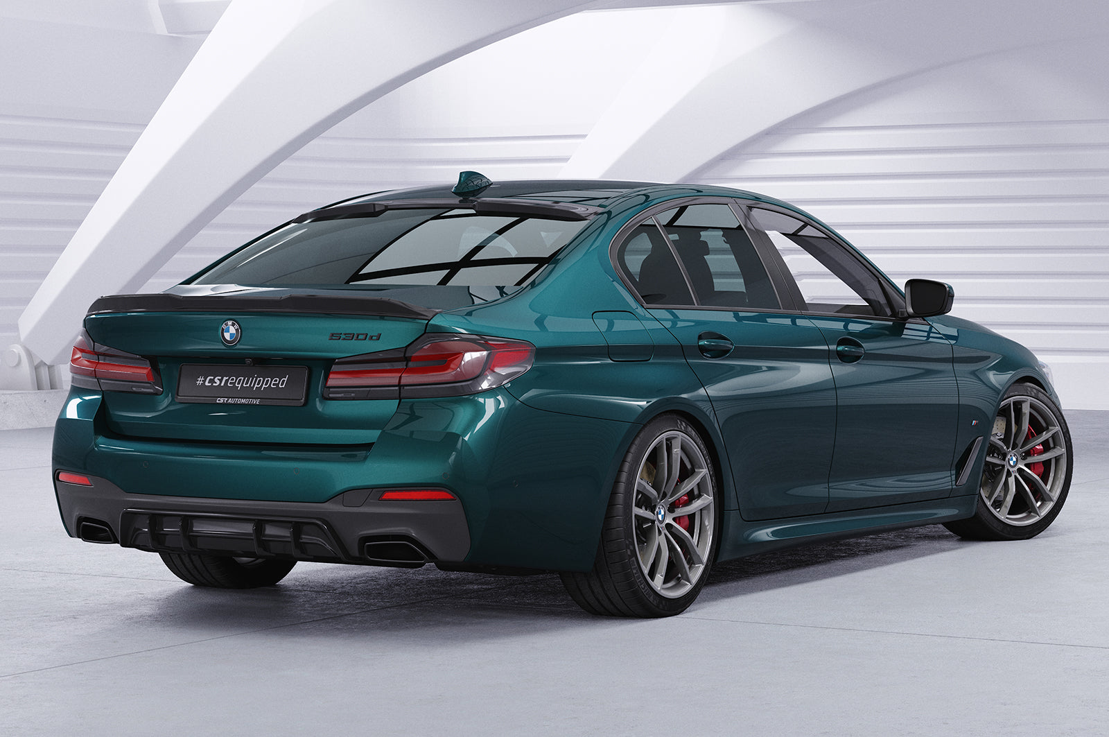 CSR Heckscheibenblende mit ABE für BMW 5er G30 Limousine HSB101-G Glossy schwarz Hochglanz (keine Lackierung erforderlich)