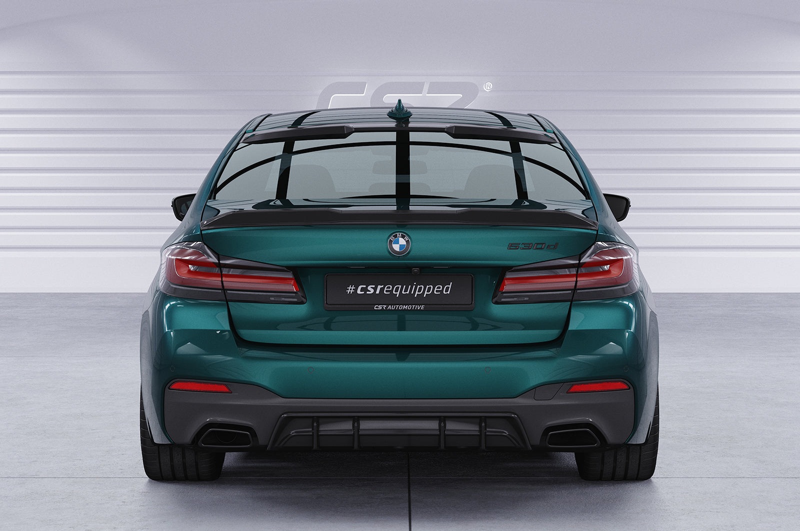 CSR Heckscheibenblende mit ABE für BMW 5er G30 Limousine HSB101-G Glossy schwarz Hochglanz (keine Lackierung erforderlich)