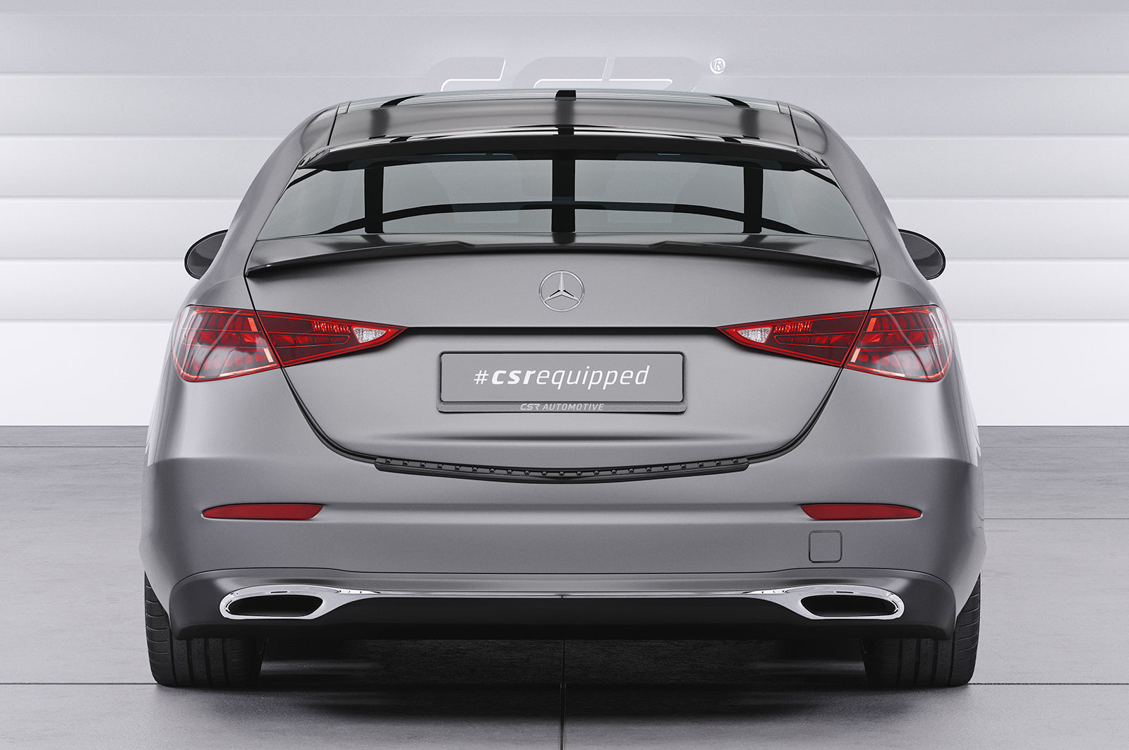 CSR Heckscheibenblende mit ABE für Mercedes-Benz C-Klasse (W206) Limousine HSB104-G Glossy schwarz Hochglanz (keine Lackierung erforderlich)