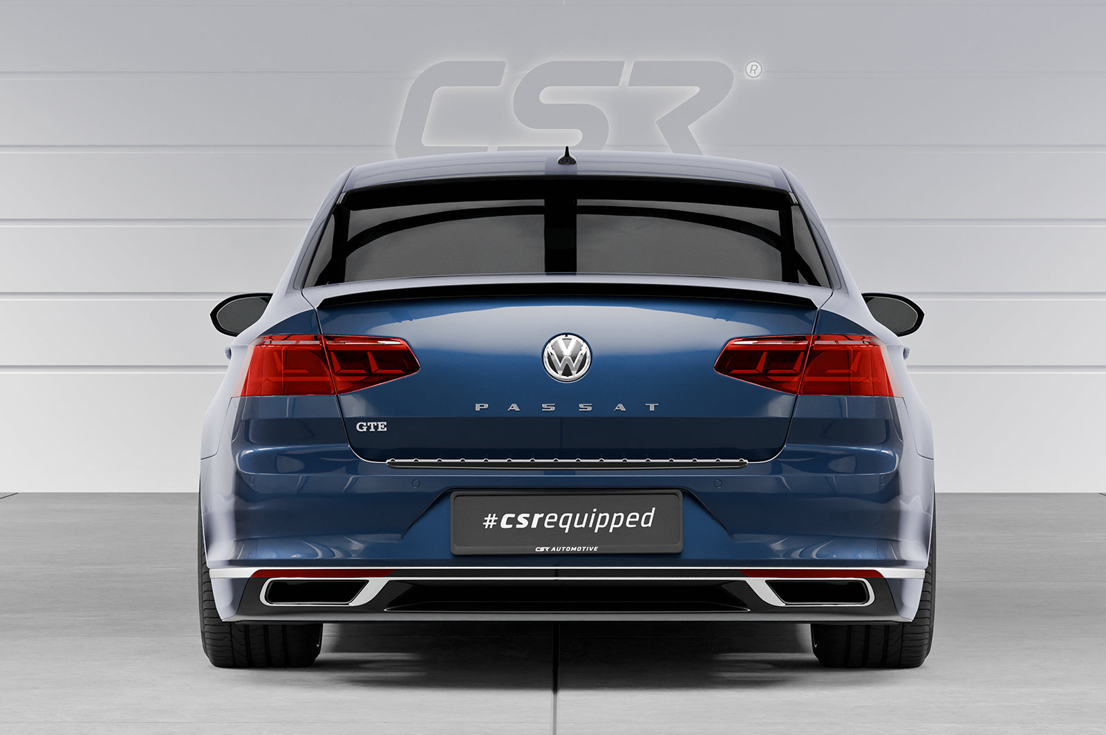 CSR Heckscheibenblende mit ABE für VW Passat B8 (Typ 3G) Limousine HSB107-S Strukturiert schwarz matt (keine Lackierung erforderlich)