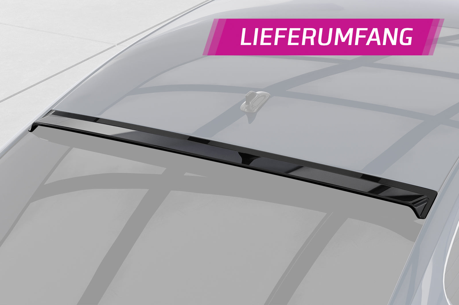 CSR Heckscheibenblende mit ABE für VW Passat B8 (Typ 3G) Limousine HSB107-S Strukturiert schwarz matt (keine Lackierung erforderlich)