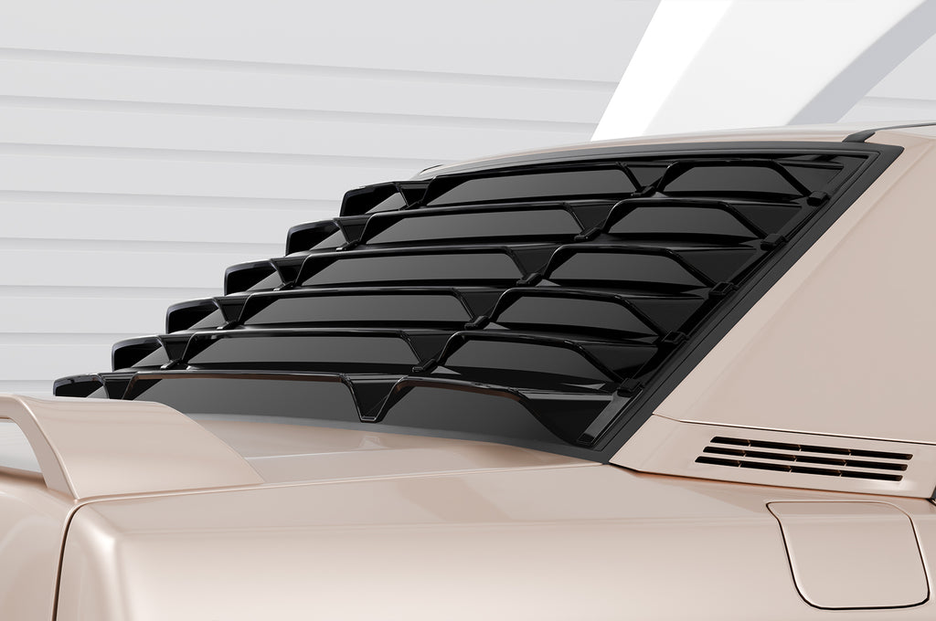 CSR Heckscheibenblend mit ABE für Mercedes Benz W201 / 190er HSB135-G Glossy schwarz Hochglanz (keine Lackierung erforderlich)