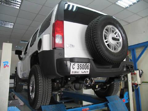 Fox passend für Hummer H3 Endschalldämpfer quer Ausgang rechts/links - 2x100 Typ 25 rechts/links