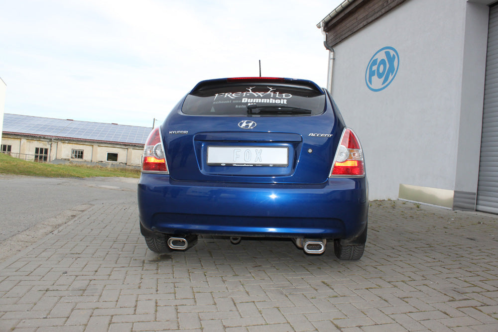 Fox passend fürHyundai Accent - MC Endschalldämpfer Ausgang rechts/links - 135x80 Typ 53 rechts/links