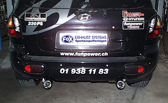 Fox passend für Hyundai Santa Fé - SM Endschalldämpfer rechts/links - 1x90 Typ 13 rechts/links