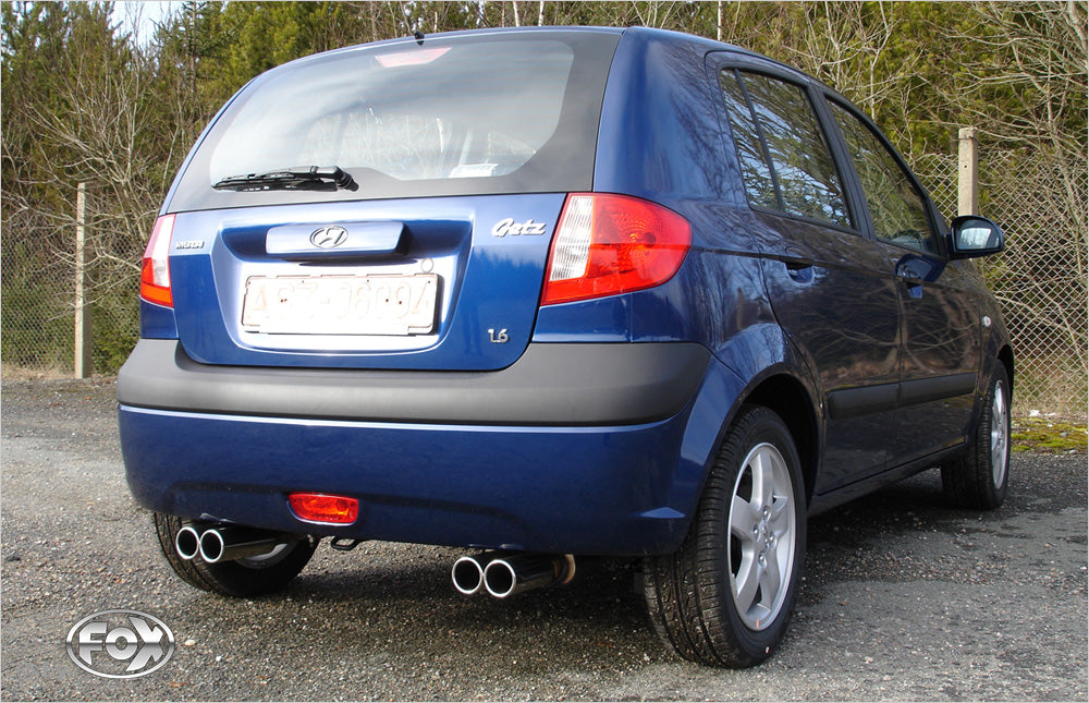 Fox passend für Hyundai Getz - 3/5 türer Endschalldämpfer Ausgang rechts/links - 2x80 Typ 13 rechts/links