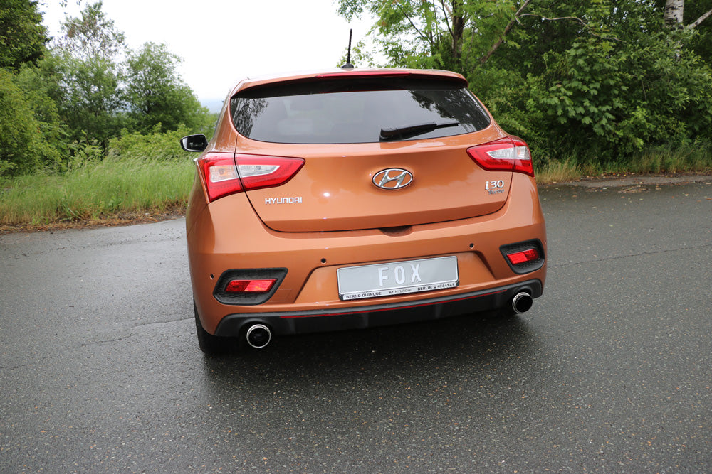 Fox passend fürHyundai i30 Turbo Endschalldämpfer quer Ausgang rechts/links - 1x100 Typ 27 rechts/links