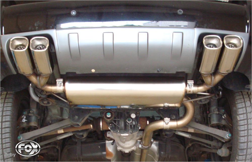 Fox passend fürHyundai Tucson Allrad 2,7l - JM Endschalldämpfer quer Ausgang rechts/links - 2x88x79 Typ 70 rechts/links
