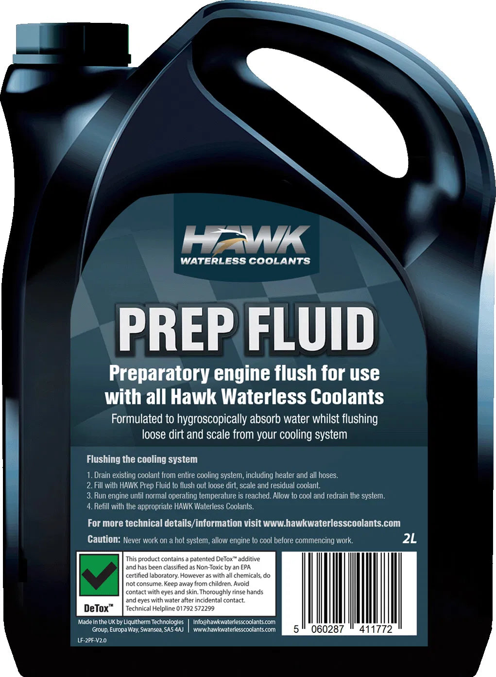 Hawk Prep Fluid Kühler Reinigungsflüssigkeit (2 Liter Kanister)