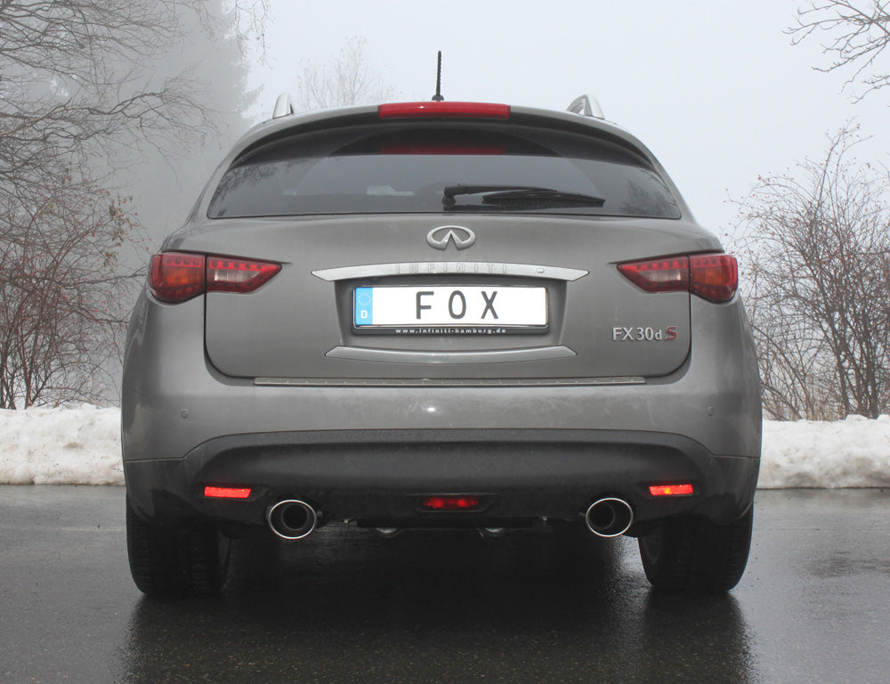 Fox passend fürInfiniti FX30d Endschalldämpfer quer Ausgang rechts/links - 129x106 Typ 32 rechts/links