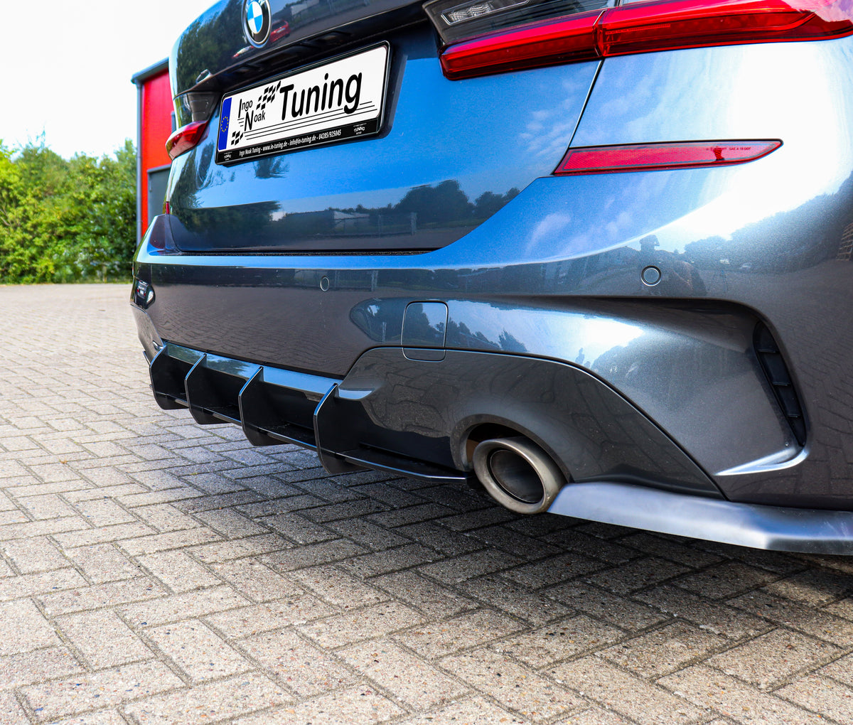 Gefräster Heckansatz aus ABS für BMW 3er G20 G21 mit M-Paket