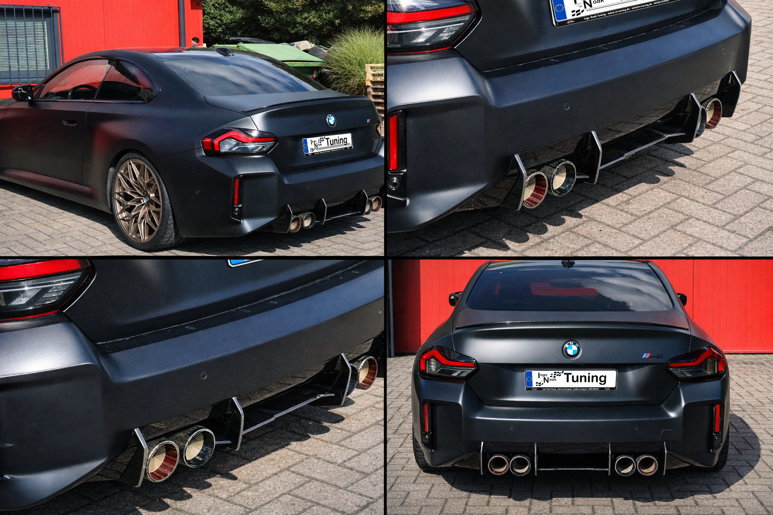 Gefräßter Heckansatz in Race Track Optik aus ABS für BMW M2 G87