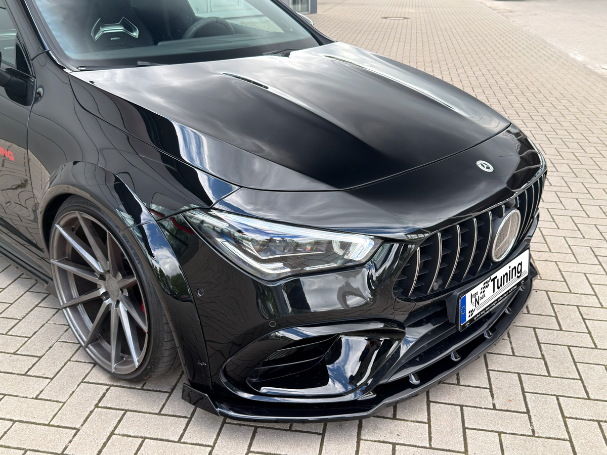 CUP Frontspoilerlippe mit Wings aus ABS für Mercedes CLA 35/45 AMG Aeropaket