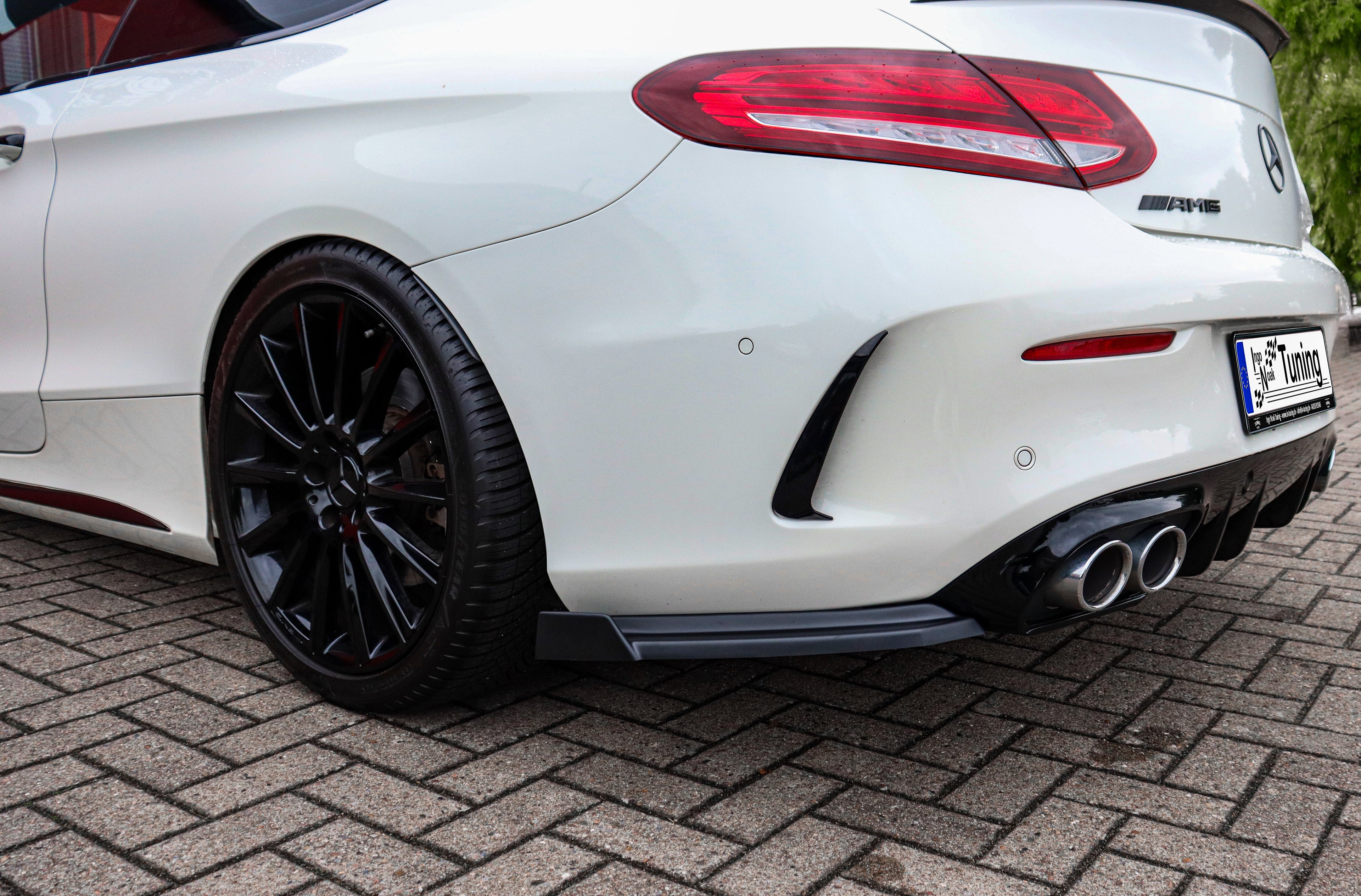 Heckansatz Seitenteile mit Wings aus ABS für Mercedes Benz C43 AMG Facelift