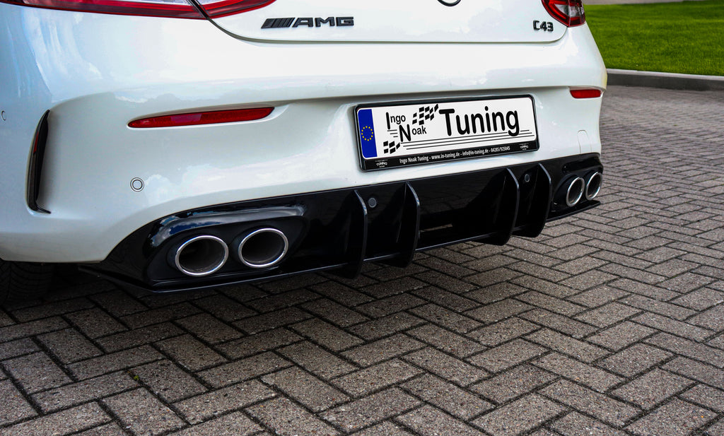 Gefräster Heckansatz Diffusor aus ABS für Mercedes Benz C43 AMG Facelift