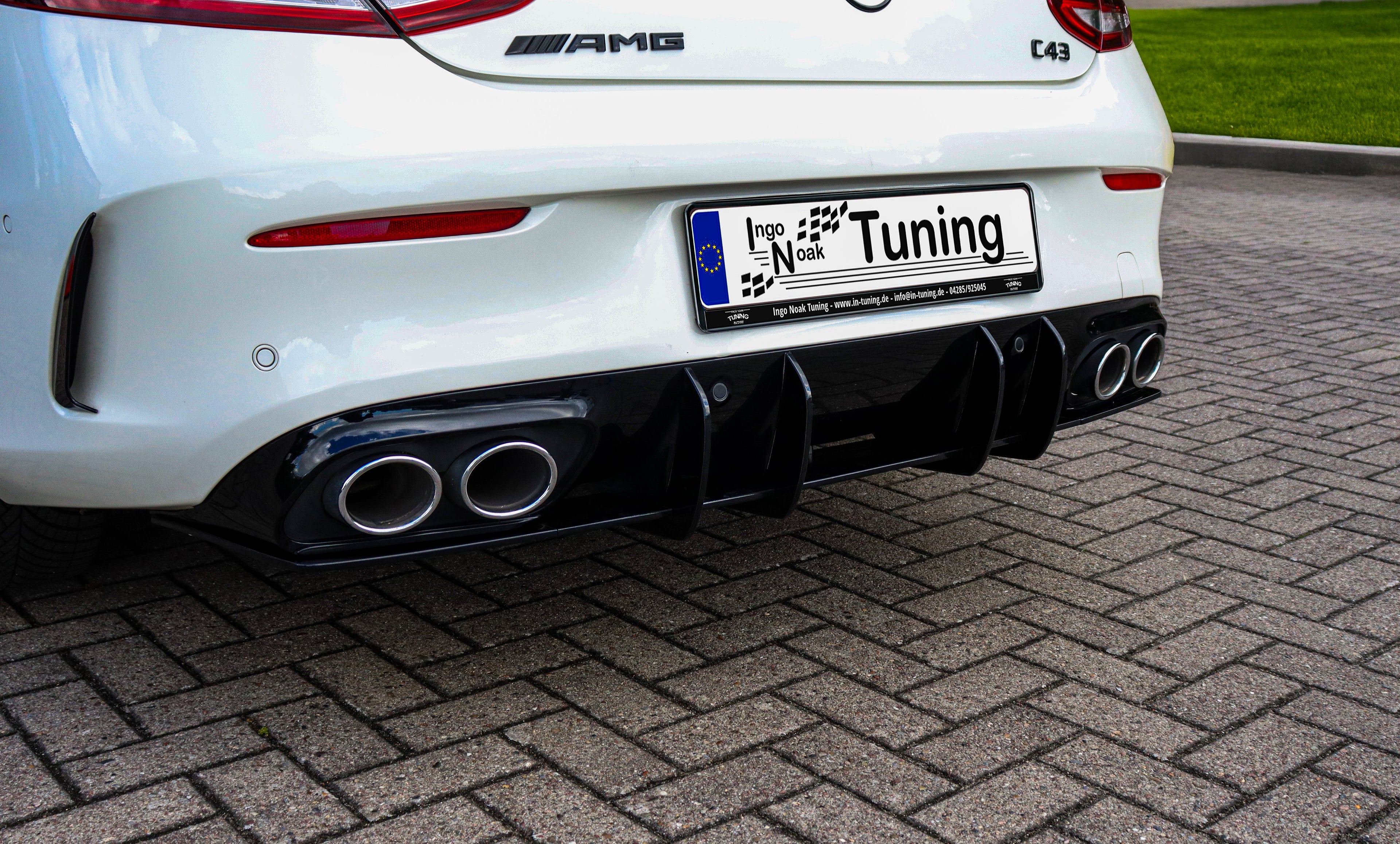Gefräster Heckansatz Diffusor aus ABS für Mercedes Benz C43 AMG Facelift