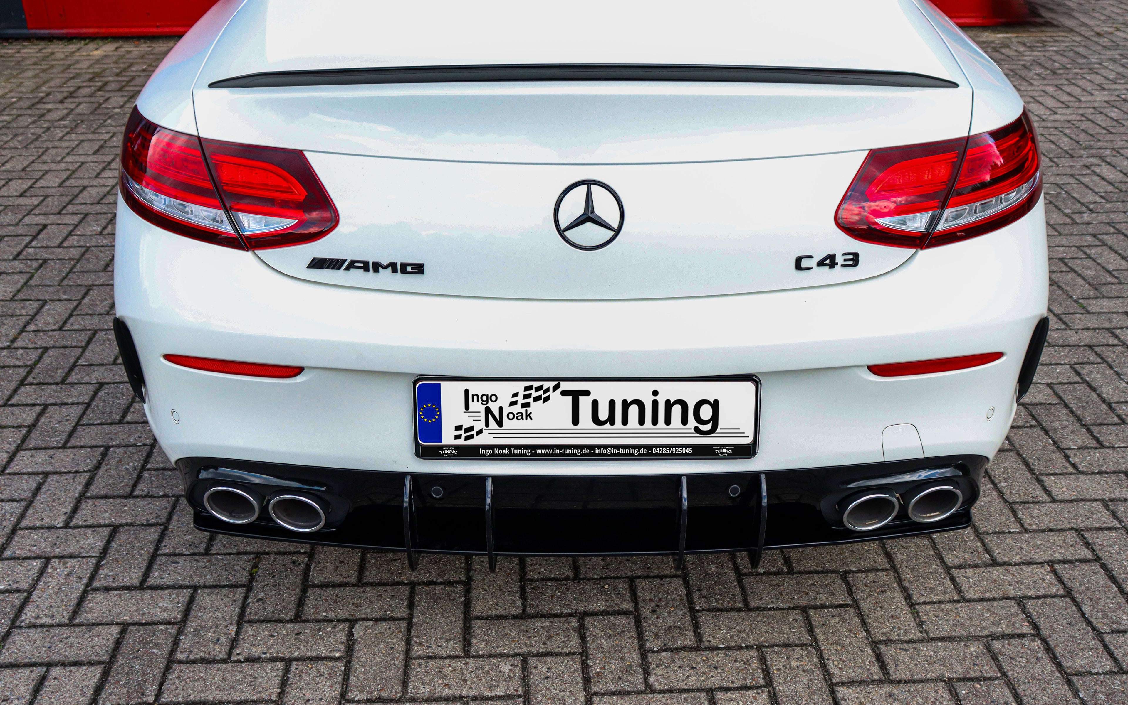 Gefräster Heckansatz Diffusor aus ABS für Mercedes Benz C43 AMG Facelift