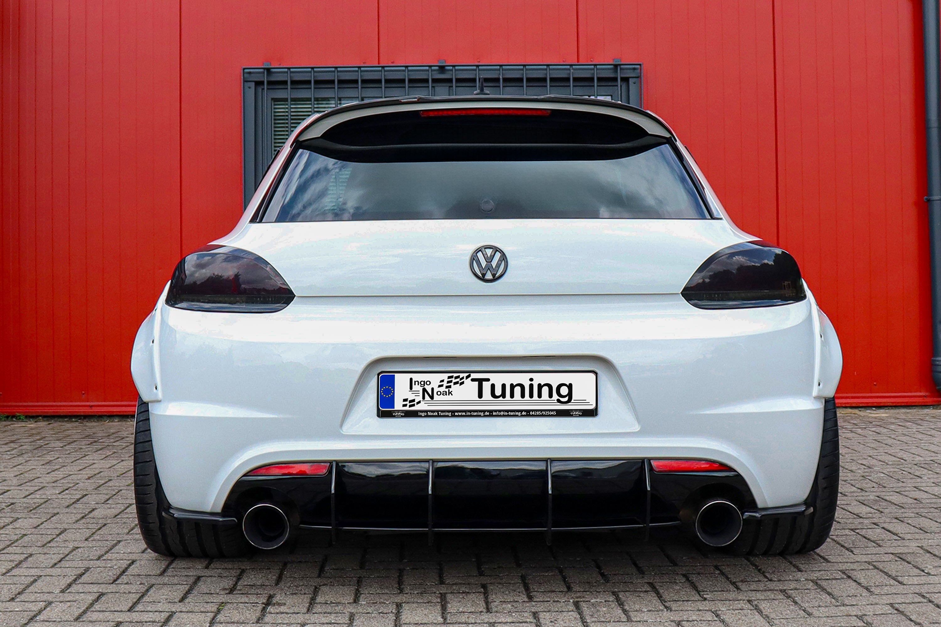 Gefräster Heckansatz mit Finnen V2 für VW Scirocco R Facelift