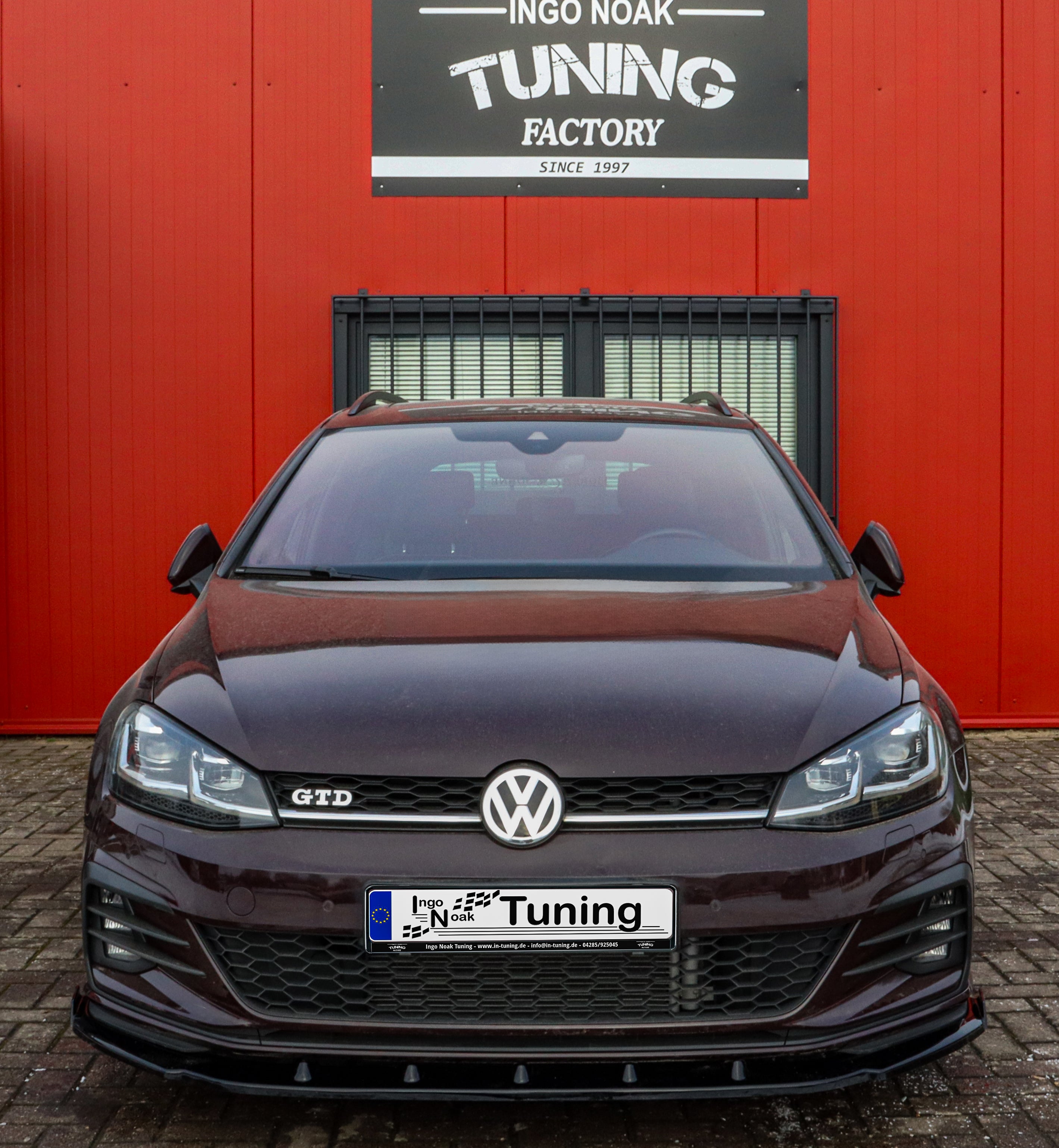 Cup Frontspoilerlippe mit Wings für VW Golf 7 GTD Variant Facelift