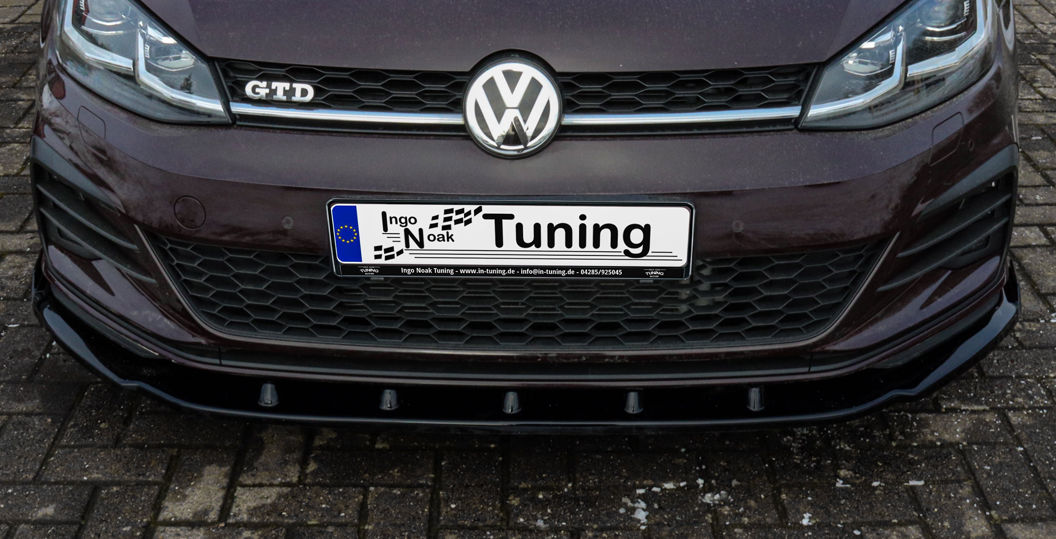 Cup Frontspoilerlippe mit Wings für VW Golf 7 GTD Variant Facelift