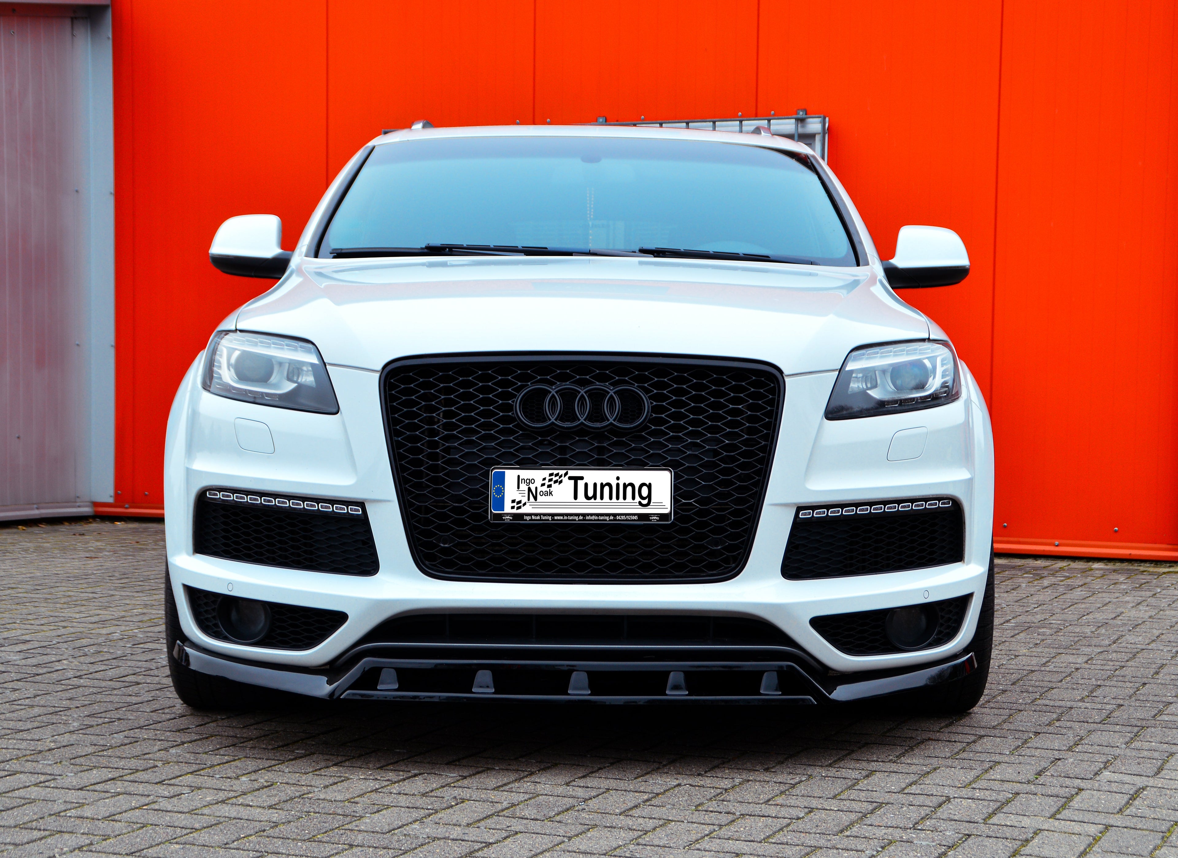Cup Frontspoilerlippe 2tlg. für Audi Q7 4L mit S-Line aus ABS