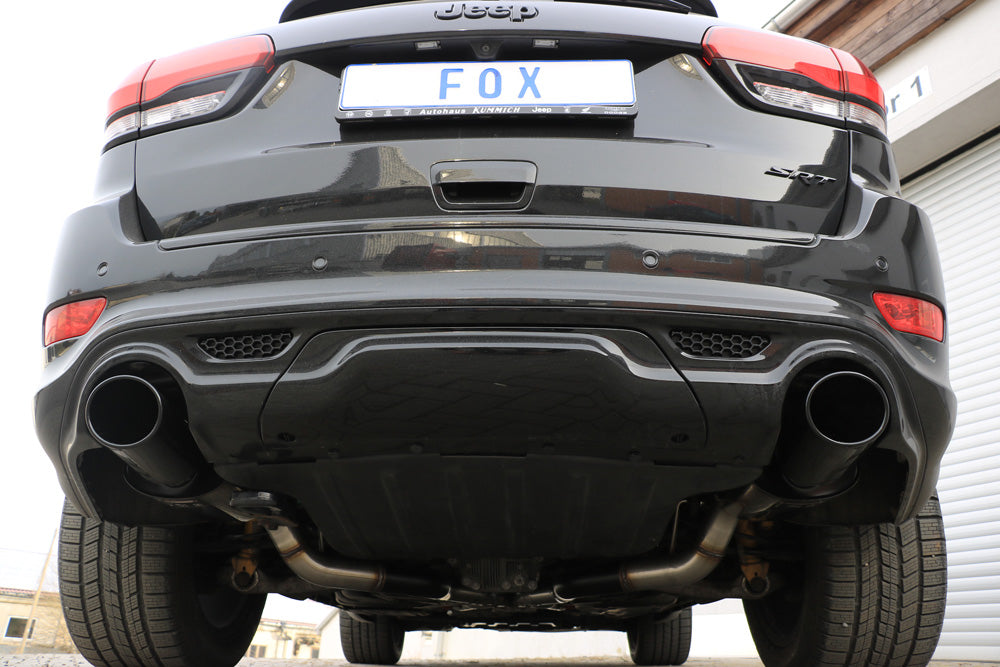 Fox passend fürJeep Grand Cherokee WK II - 6,4l SRT8 bis 2014 Endschalldämpfer rechts/links - 129x106 Typ 32 rechts/links SCHWARZ emalliert