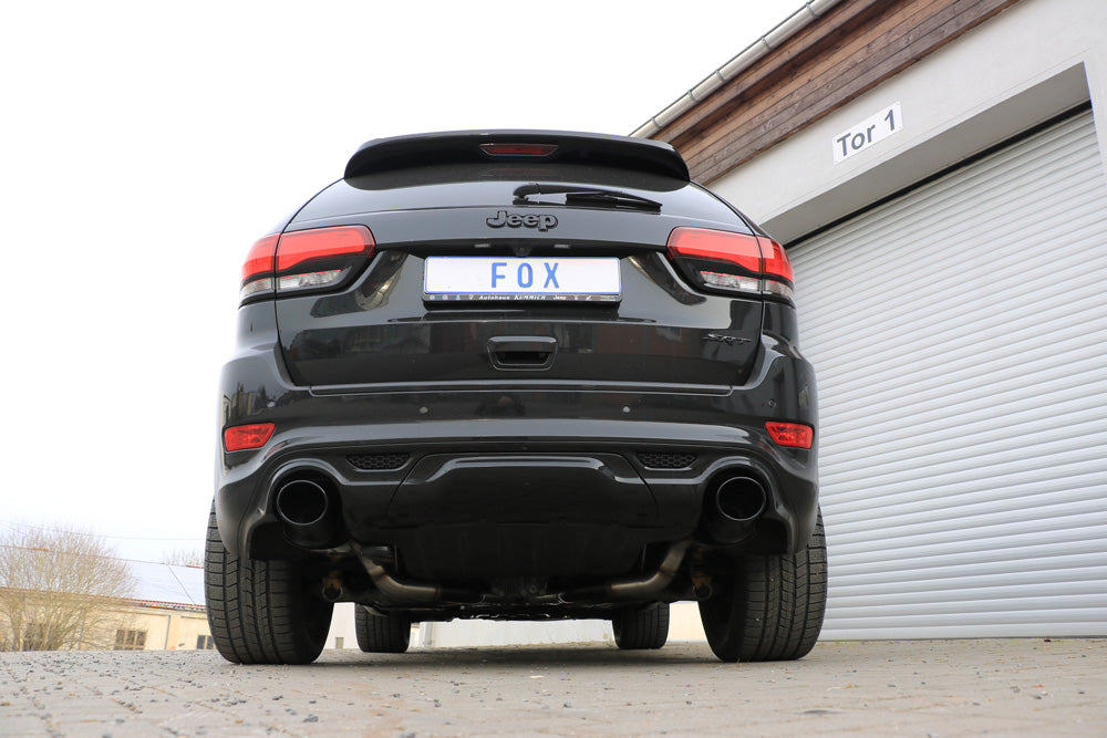 Fox passend fürJeep Grand Cherokee WK II - 6,4l SRT8 ab 2014 Endschalldämpfer rechts/links - 129x106 Typ 32 rechts/links SCHWARZ