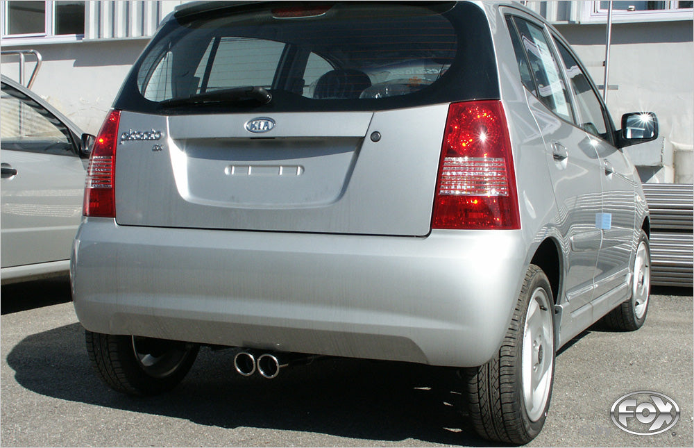 Fox passend fürKia Picanto - BA Endschalldämpfer Ausgang mittig - 2x70 Typ 16