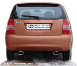 Fox passend fürKia Picanto Endschalldämpfer Ausgang rechts/links - 135x80 Typ 53 rechts/links