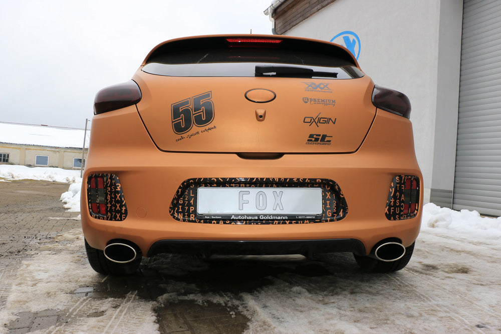 Fox passend fürKia Pro Cee`d GT Endschalldämpfer quer Ausgang rechts/links - 160x90 Typ 38 rechts/links