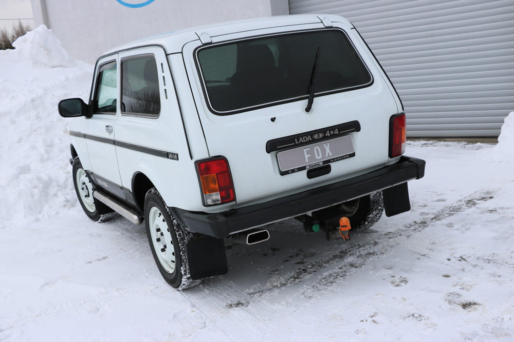 Fox passend für Lada Niva 4x4 bis 2017 Endschalldämpfer quer Ausgang links - 145x65 Typ 59 links