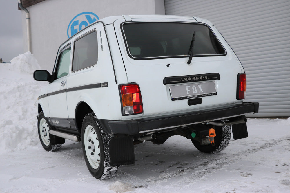 Fox passend fürLada Niva 4x4 bis 2017 Endschalldämpfer quer Ausgang rechts/links - 1x45 Typ 10 rechts/links
