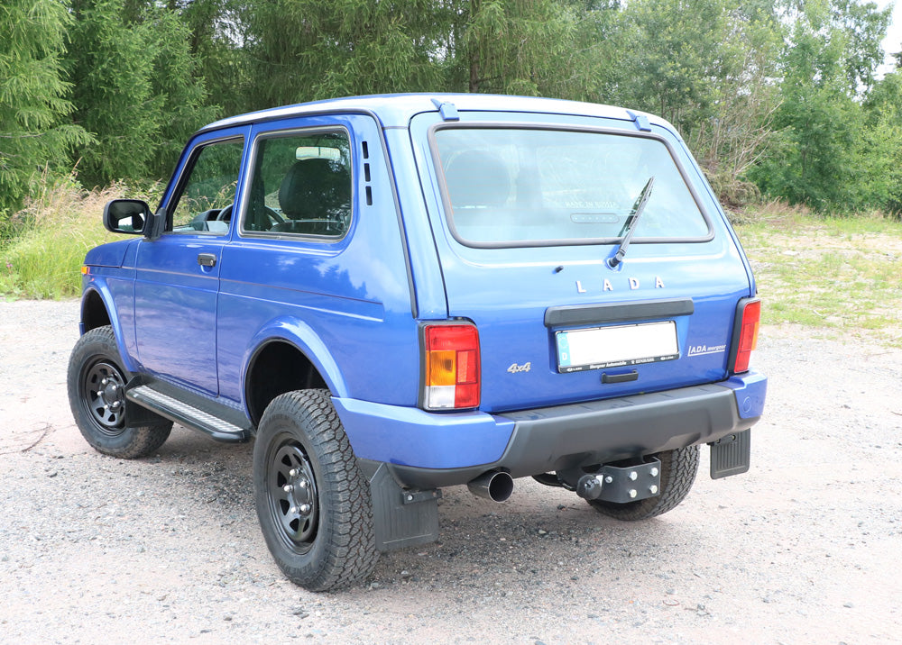 Fox passend fürLada Niva 4x4 - Urban - bis 2017 Endschalldämpfer quer Ausgang links - 1x90 Typ 10 links