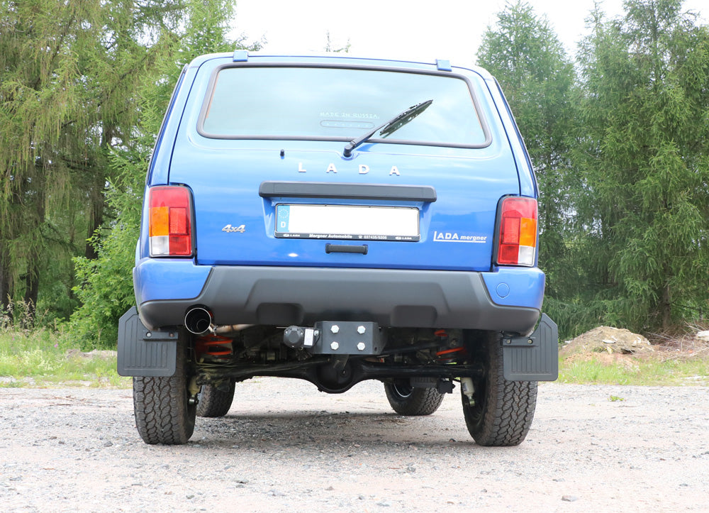 Fox passend fürLada Niva 4x4 - Urban - bis 2017 Endschalldämpfer quer Ausgang links - 1x90 Typ 10 links