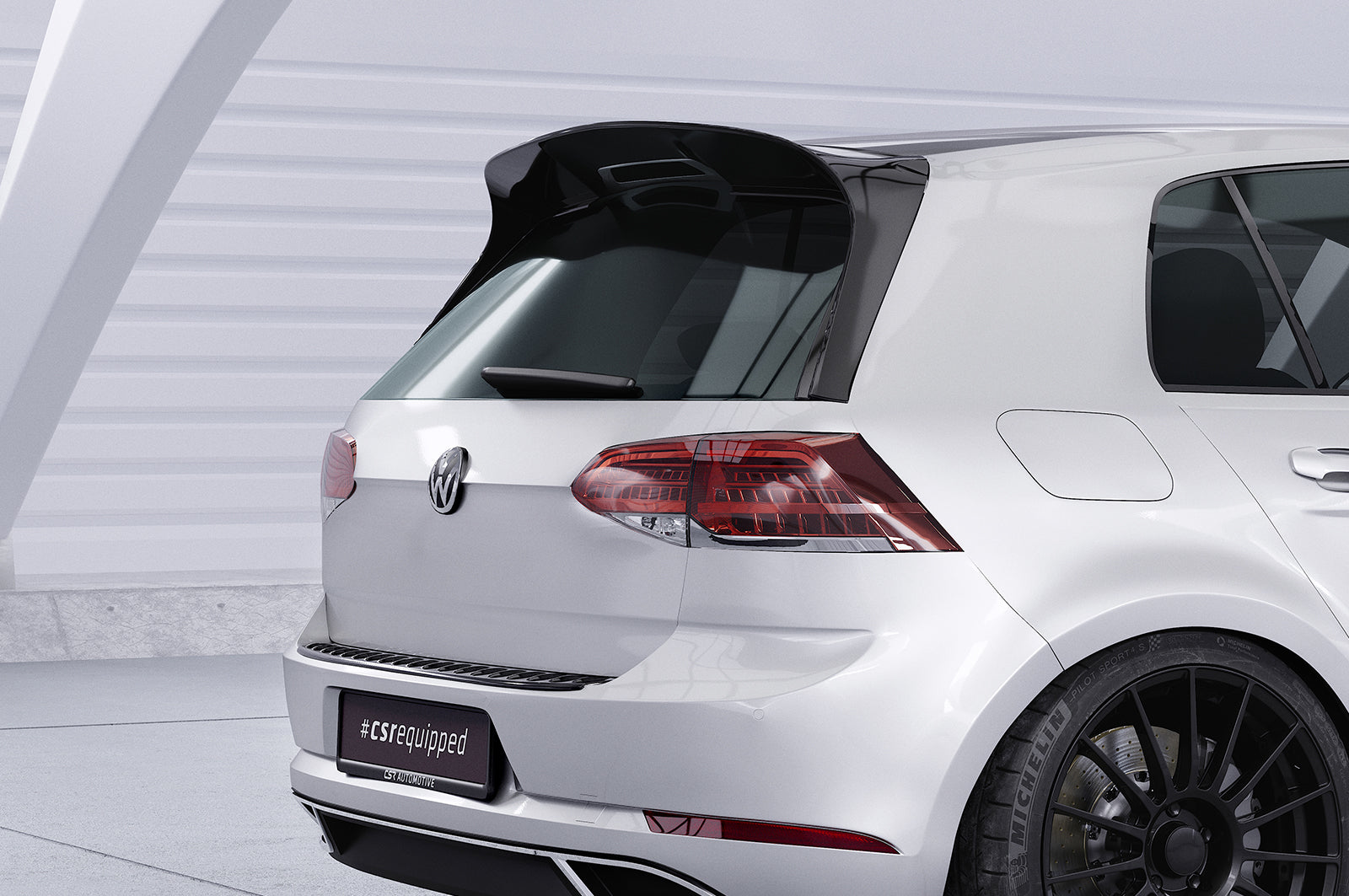 CSR Ladekantenschutz für VW Golf 7 LKS004-G Glossy schwarz Hochglanz (keine Lackierung erforderlich)