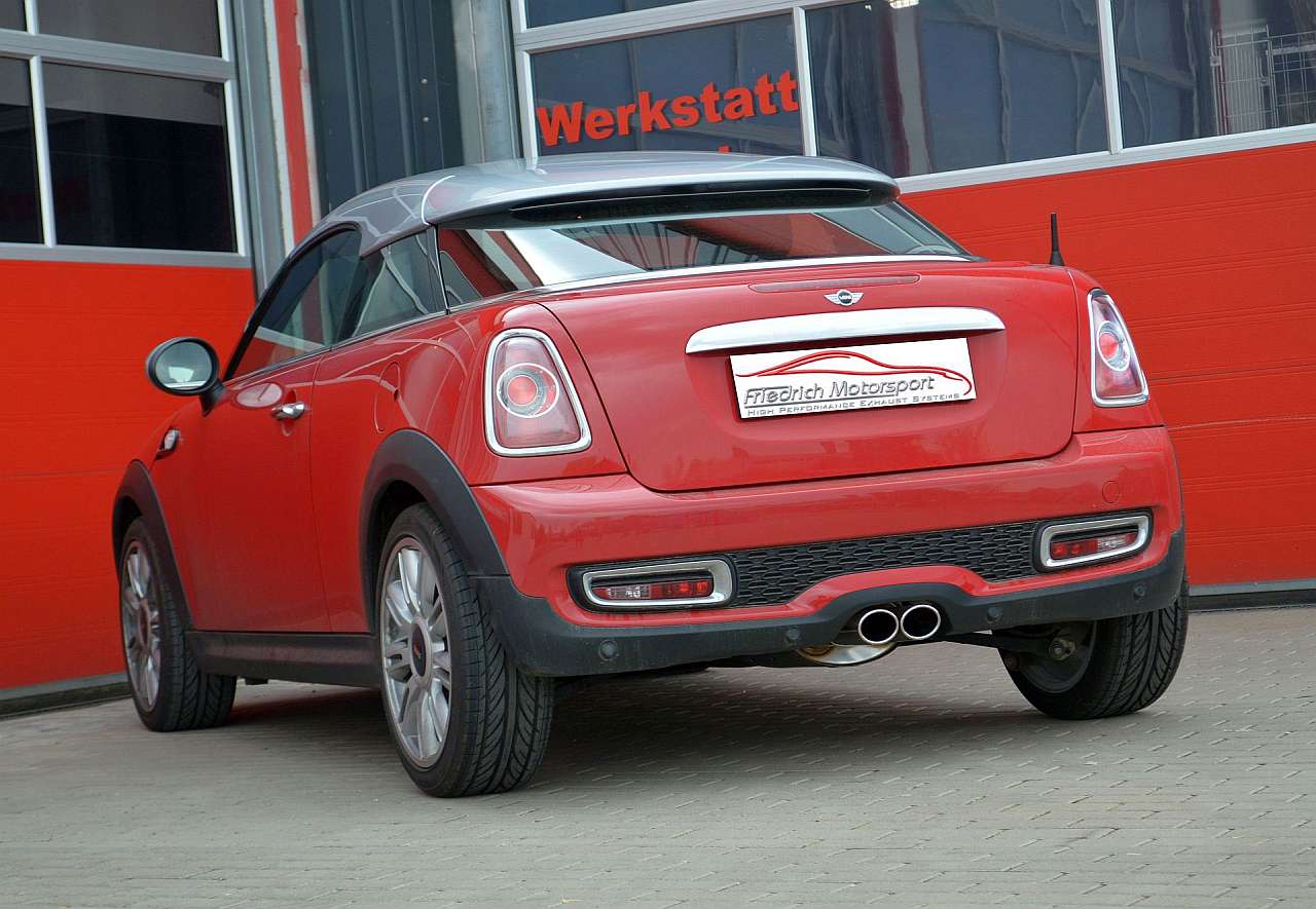 Friedrich Motorsport 70mm Anlage mittig für Mini R56 Cooper S inkl. JCW (ab Bj. 2006)