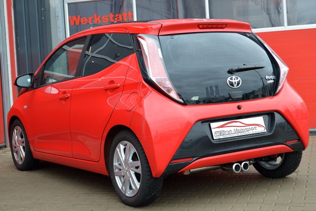 Friedrich Motorsport Sportendschalldämpfer mittig für Toyota Aygo II (ab Bj. 07/2014)