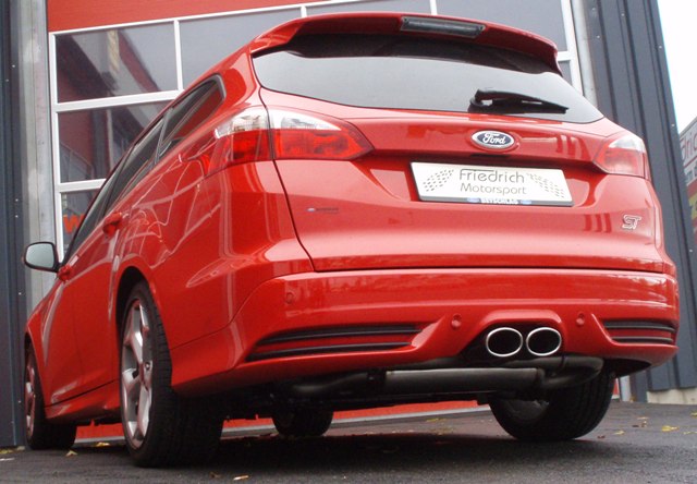 Friedrich Motorsport mittige 76mm Anlage für Ford Focus III Turnier DYB ST (ab Bj. 06/2012)