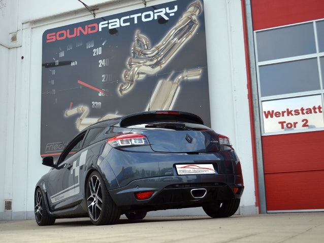 Friedrich Motorsport 3 Zoll (76mm) Anlage mittig für Renault Megane III (Typ Z) RS / Trophy (ab Bj. 2009)