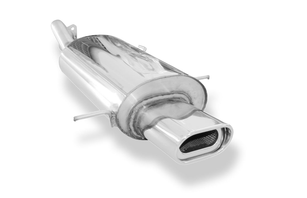 Fox passend für Mazda 323 Typ BG/ MX3 Typ EC Endschalldämpfer mit Flansch - 135x80 Typ 53