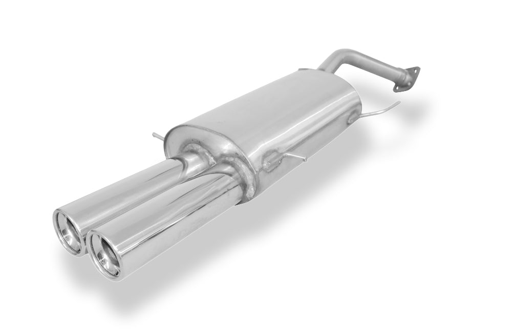Fox passend fürMazda 323 IV Typ BG Stufenheck Endschalldämpfer mit Flansch - 2x80 Typ 13