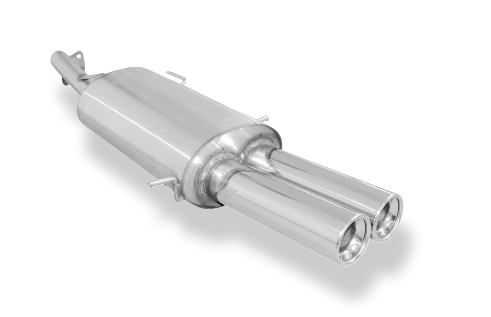 Fox passend fürMazda 323 IV Typ BG Stufenheck Endschalldämpfer mit Flansch - 2x80 Typ 13