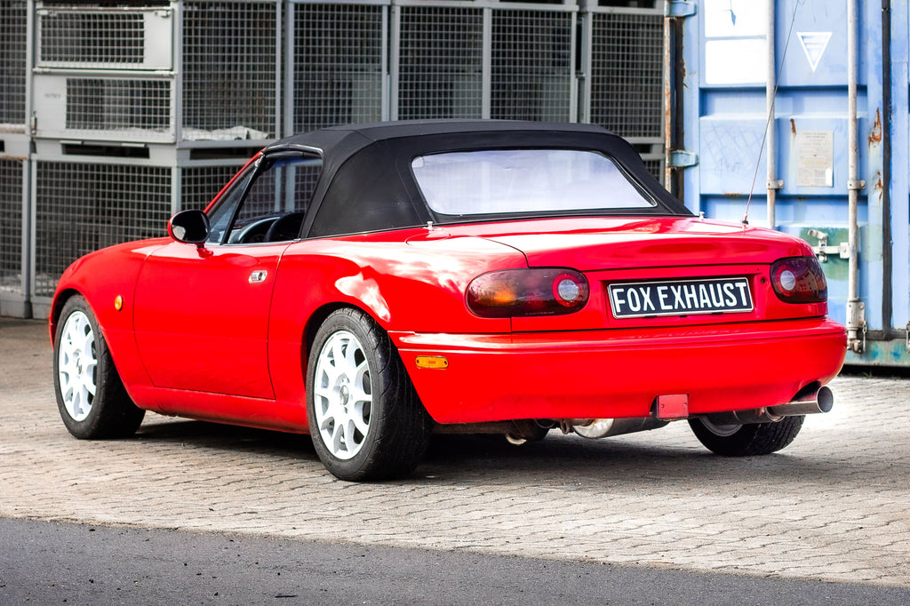 Fox passend für Mazda MX5 NA - JDM Optik JDM Anlage bestehend aus End-, Mittel und Vorschalldämpfer - Endrohr 1x90mm Typ 10