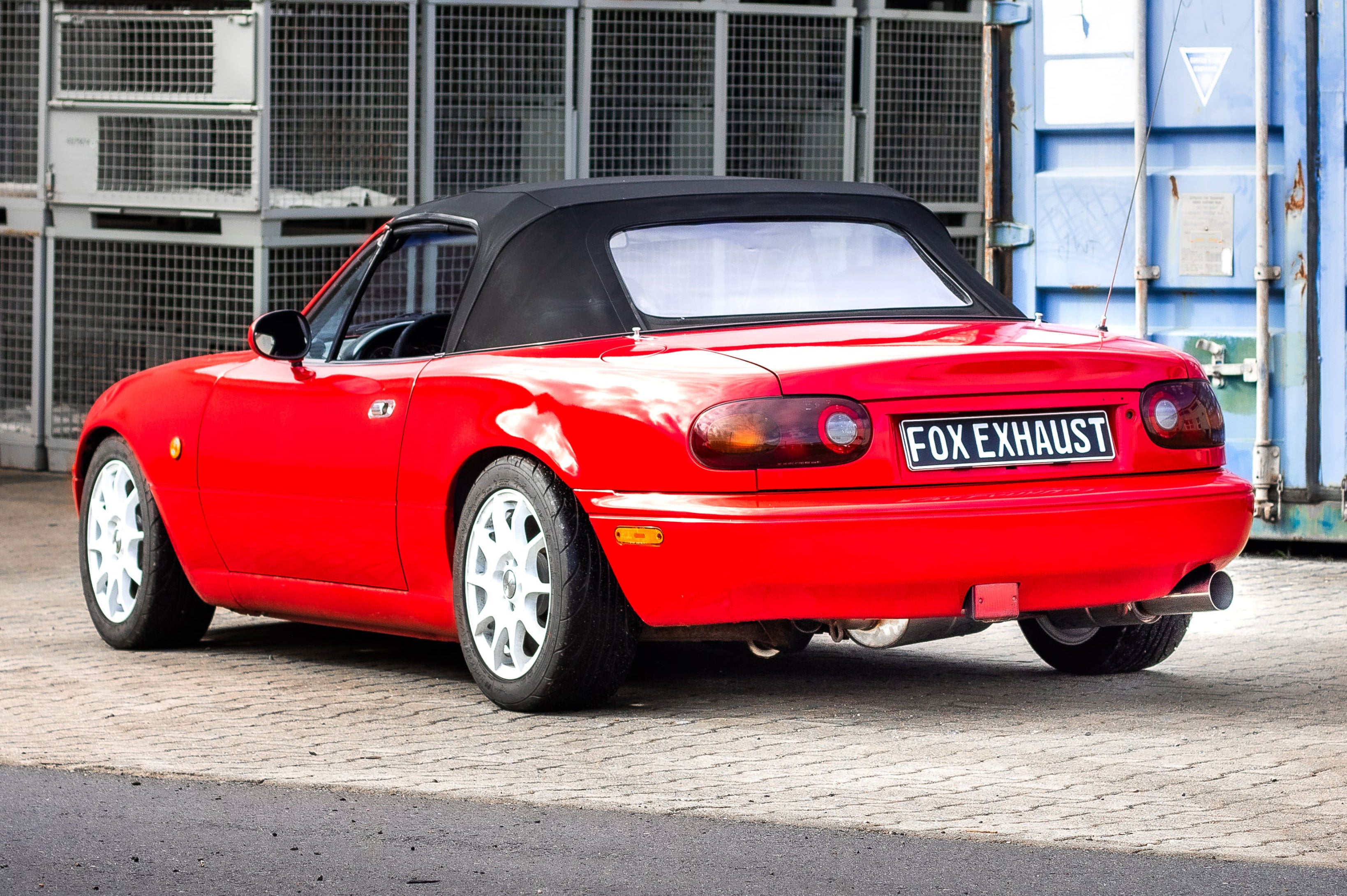 Fox passend für Mazda MX5 NA - JDM Optik JDM Anlage bestehend aus End-, Mittel und Vorschalldämpfer - Endrohr 1x90mm Typ 10