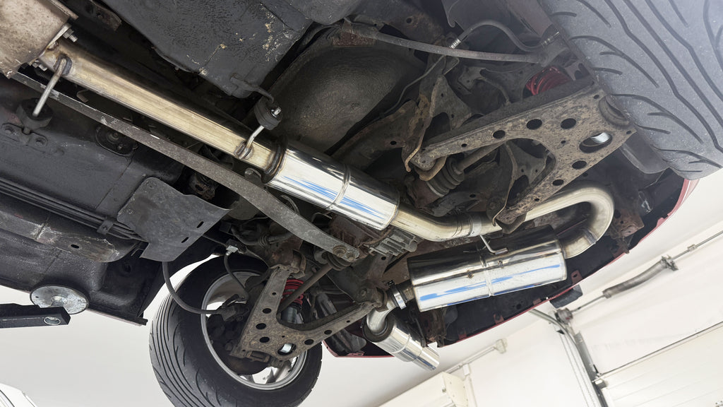 Fox passend fürMazda MX5 NA - JDM Optik JDM Anlage bestehend aus End-, Mittel und Vorschalldämpfer - Endrohr 1x90mm Typ 10