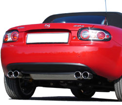 Fox passend fürMazda MX5 Typ NC Endschalldämpfer Ausgang rechts/links - 2x76 Typ 13 rechts/links - dezenter sportlicher Sound mit EWG-Betriebserlaubnis