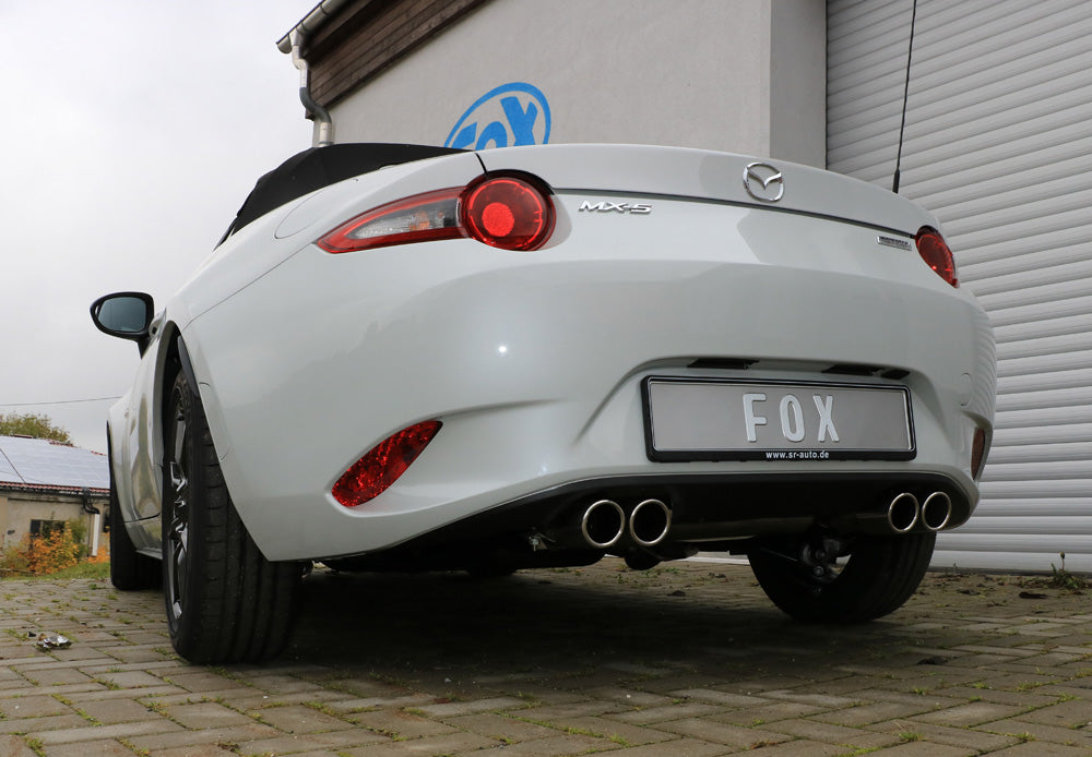 Fox passend fürMazda MX5 - ND Endschalldämpfer quer Ausgang rechts/links - 2x70 Typ 16 rechts/links